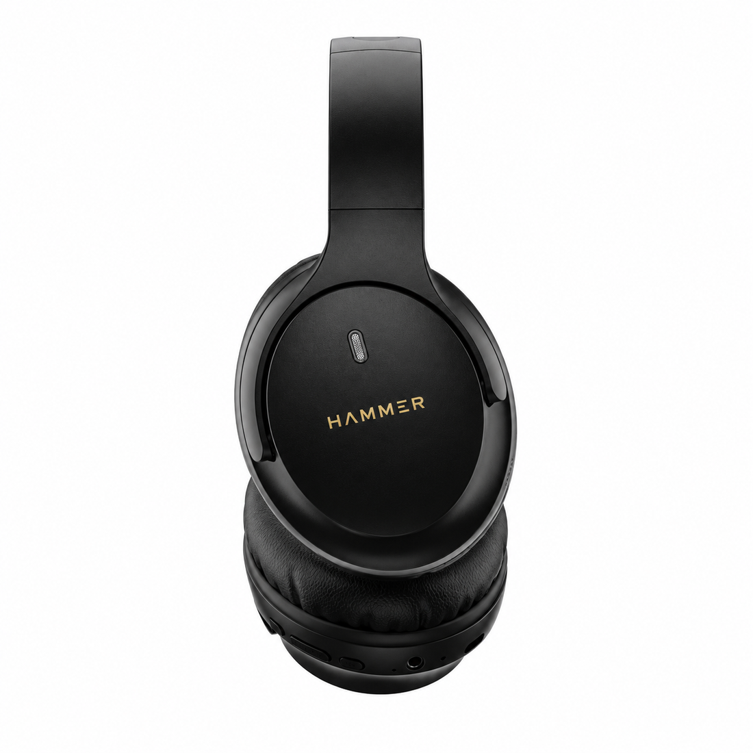 Bash Vivid ANC Wireless Bluetooth Over-Ear Headphones with 23 dB 70h Playtime, Type-C Fast Charging, Foldable Black