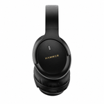 Bash Vivid ANC Wireless Bluetooth Over-Ear Headphones with 23 dB 70h Playtime, Type-C Fast Charging, Foldable Black