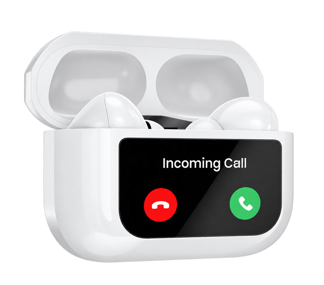 Screen TWS Bluetooth Earbuds with 32 db ANC + ENC and On Case Display
