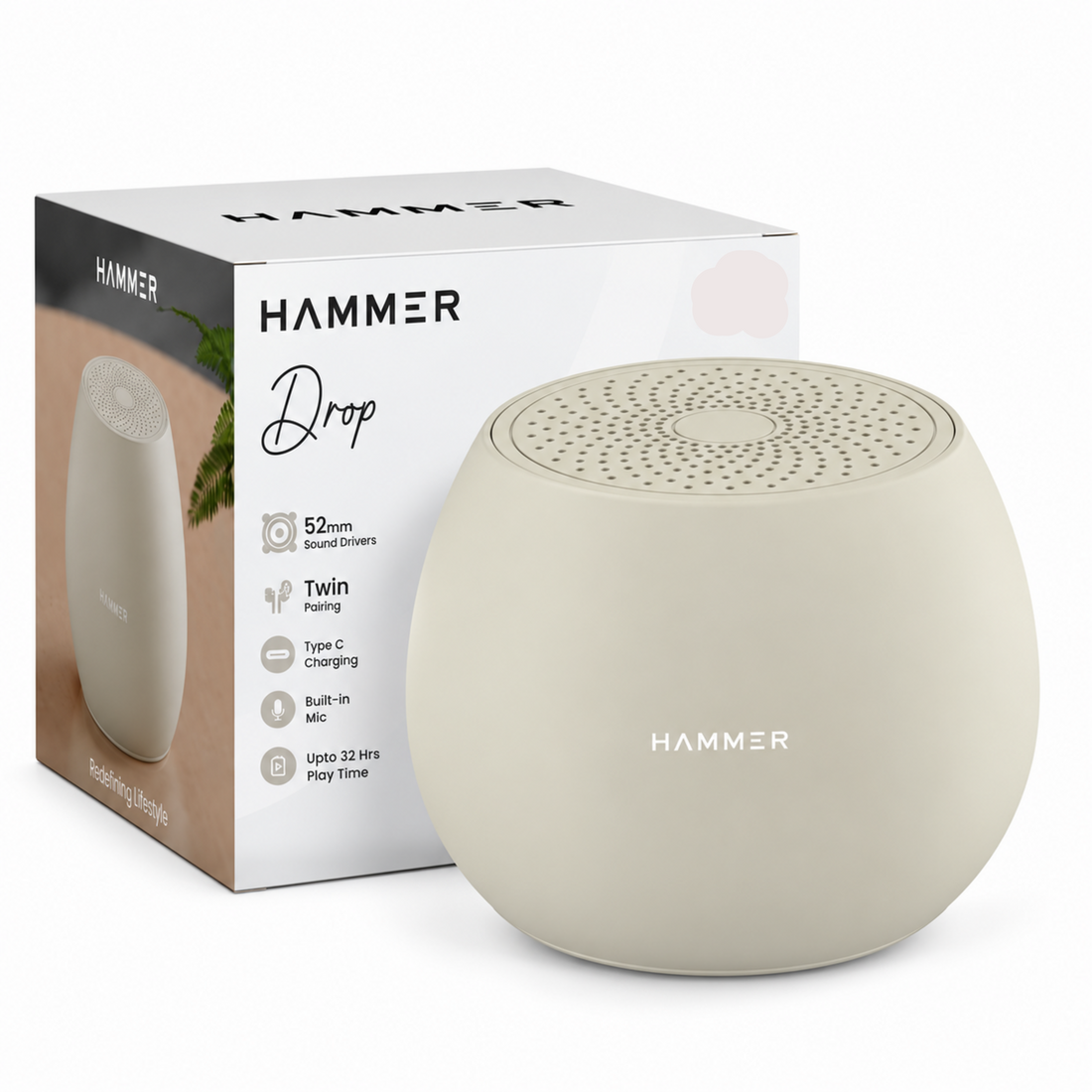 Drop 5W Bluetooth Wireless Speaker with Twin Pairing